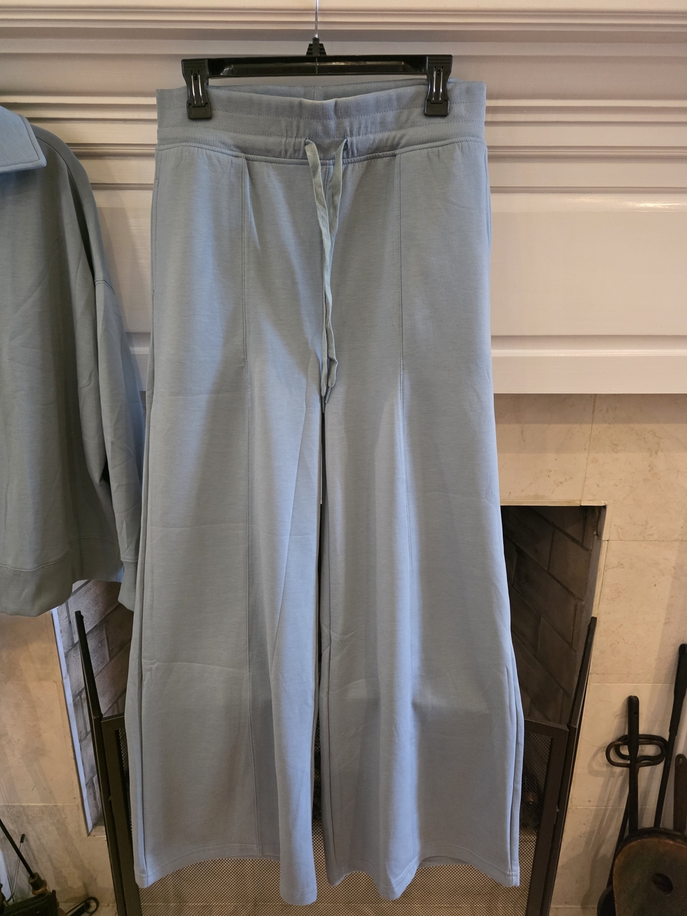 Zenana Outfitters Dusty Blue Wide-Leg Scuba Set - Picture 3 of 5
